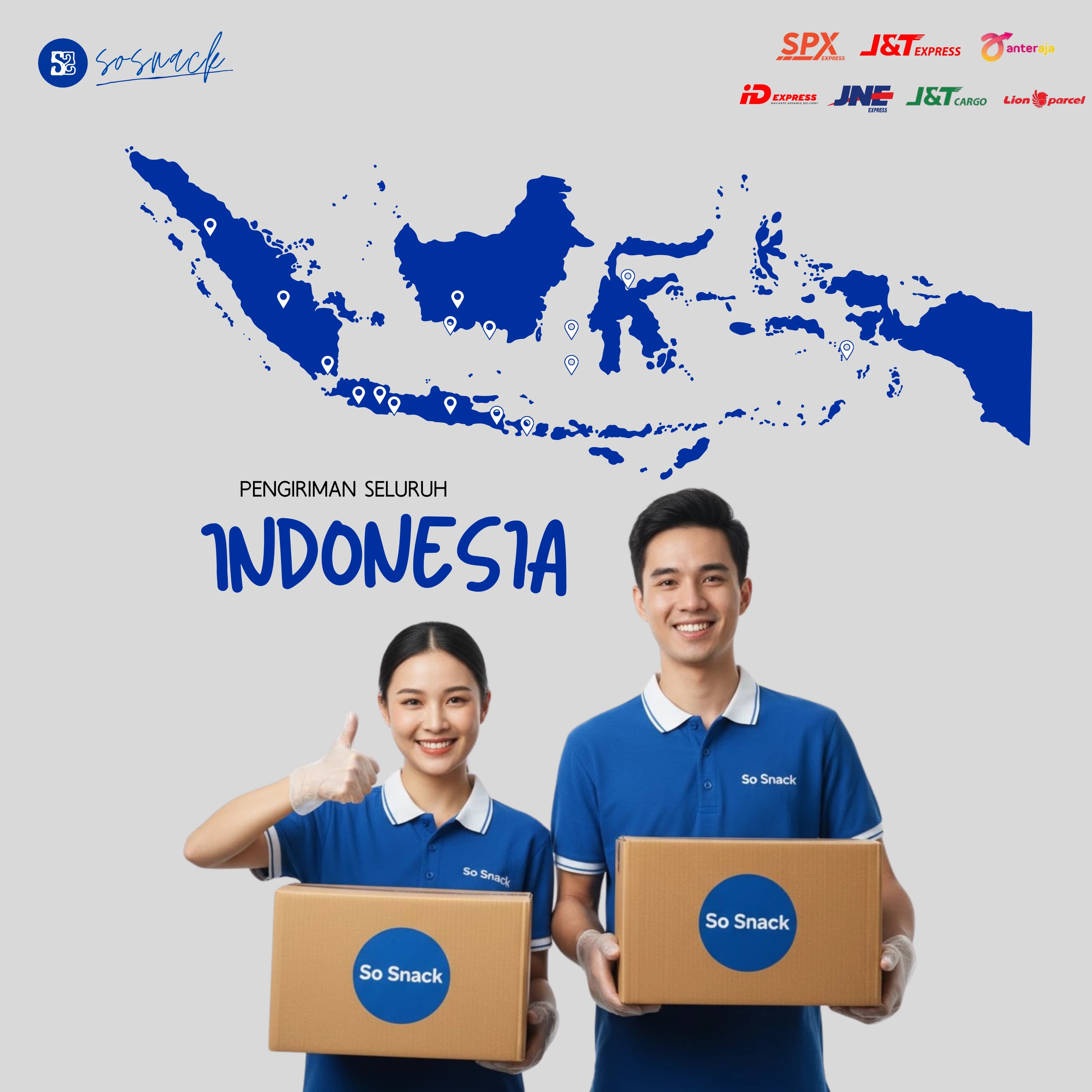 Pengiriman SO SNACK Seluruh Indonesia